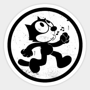 Felix The Cat Walking Whistle Sticker